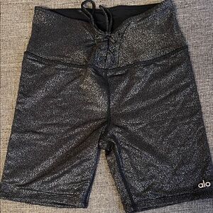 ALO Yoga Black Sparkle Women Shorts